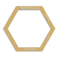Acrylic Template - 1 1/2" Hexagon - 1/4" Windowed