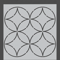 Shippo Tsunagi - The Seven Treasures 8.3"x5.9" - Stencil