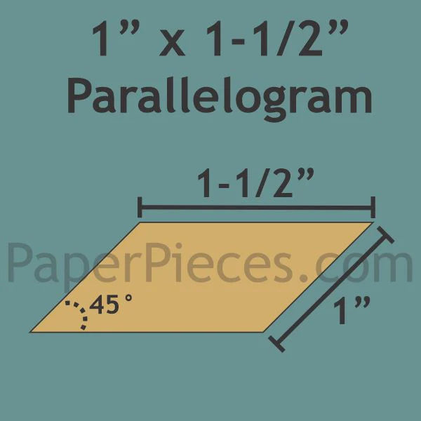 1 1/2" 45 Degree Parellelogram - Small Pack 75 Pieces