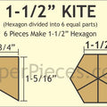 1 1/2" Hexagon Kites - Small Pack 150 Pieces
