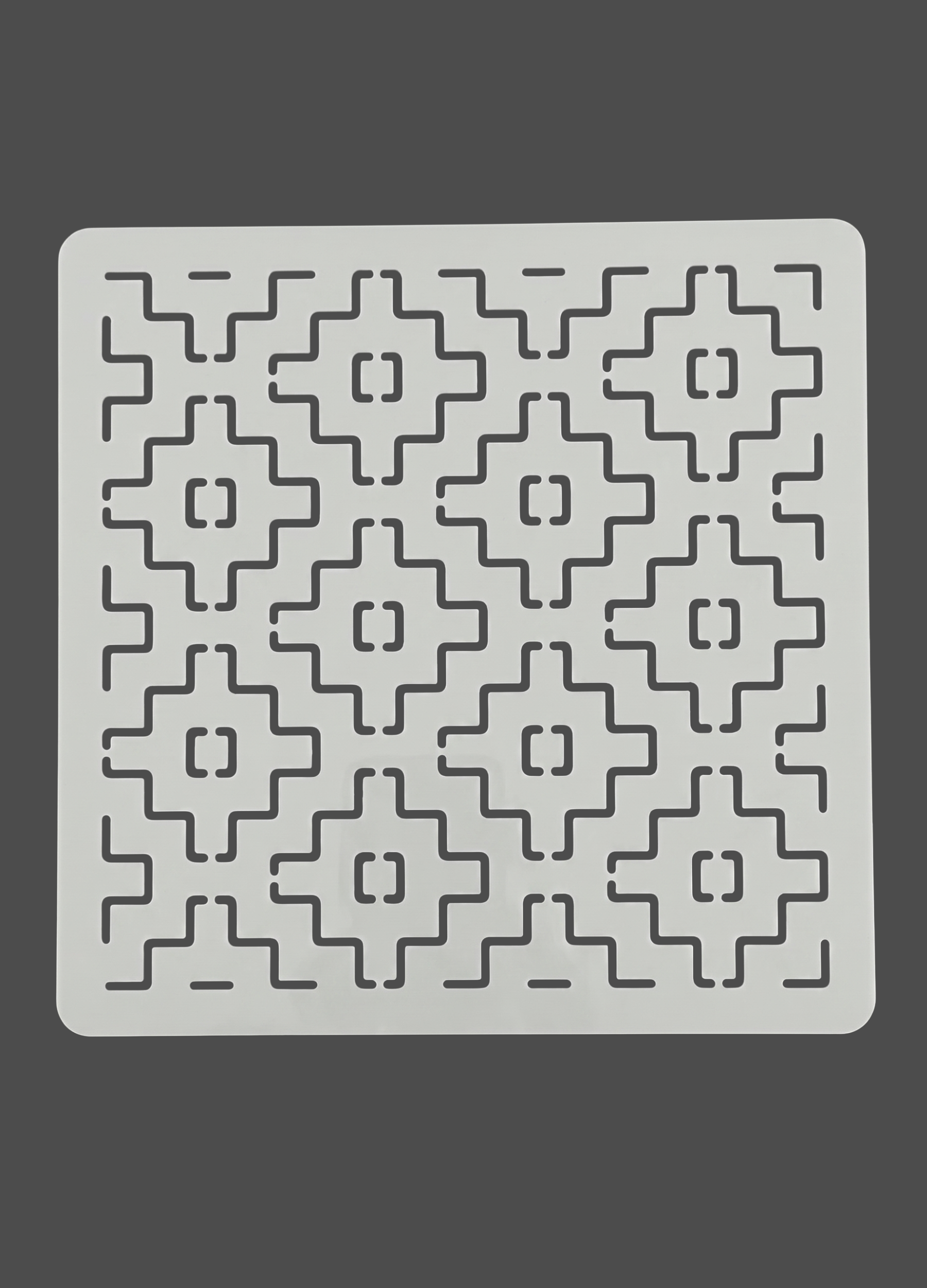 Kaku Juji - Stepped Cross Pattern - Stencils