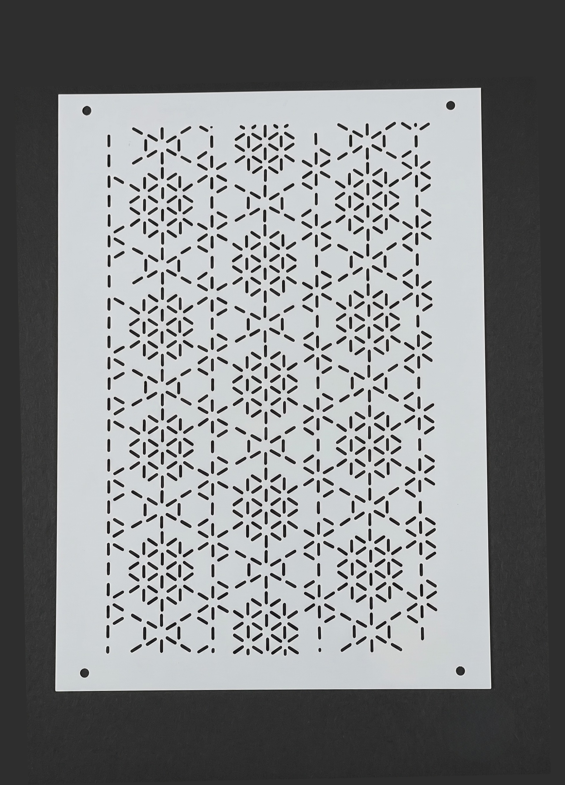 Kagome - Floral Grid - Stencil