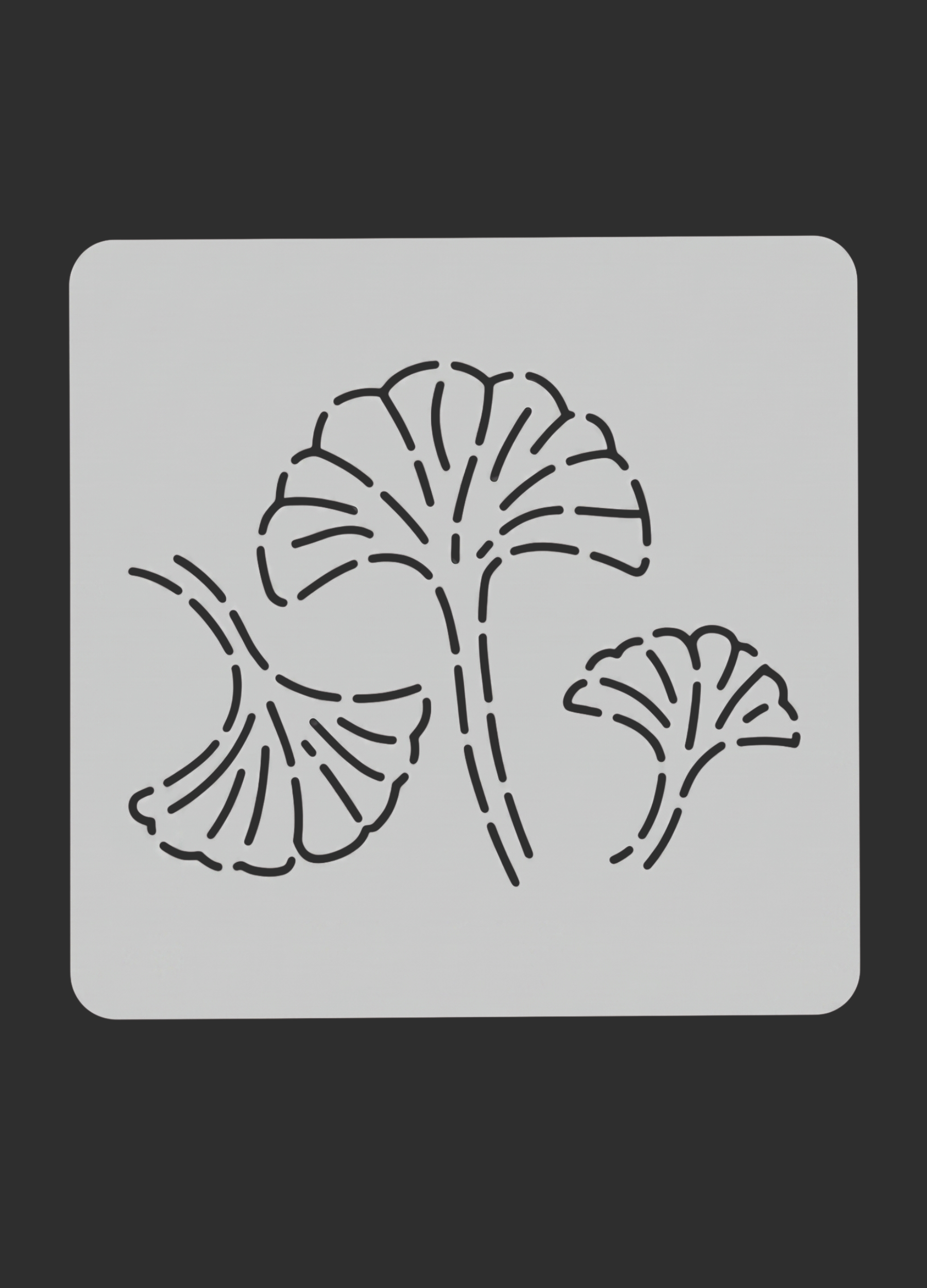 Icho - Ginkgo Leaves 5"x5" - Stencil