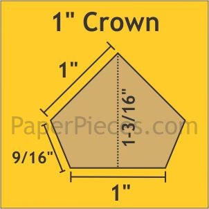 Acrylic Template - 1" Crown - 1/4" Windowed