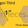 1" Hexagon Thirds - Small Pack 153 Pieces
