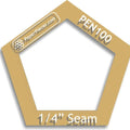 Acrylic Template - 1" Pentagon - 1/4" Windowed