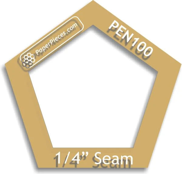 Acrylic Template - 1" Pentagon - 1/4" Windowed