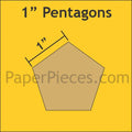 1" Pentagons - Small Pack 72 Pieces