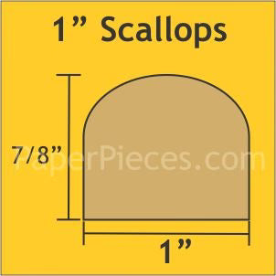 1" Scallops - Small Pack 90 Pieces