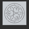 Tachibana Mon - Citrus Crest 5"x5" - Stencil