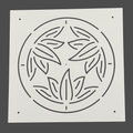 Sasa or Sasa Mon - Bamboo Leaves Crest 5"x5" - Stencil