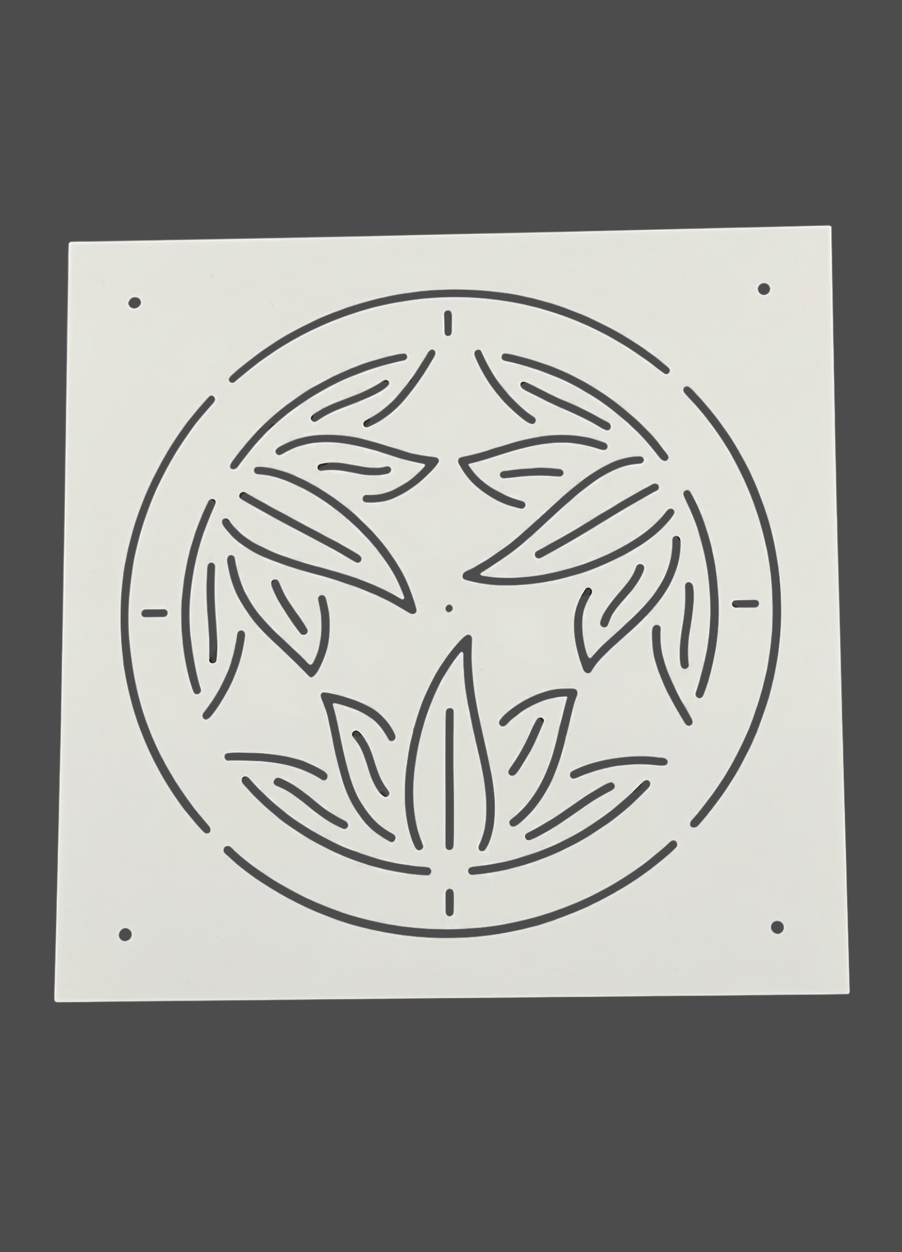 Sasa or Sasa Mon - Bamboo Leaves Crest 5"x5" - Stencil
