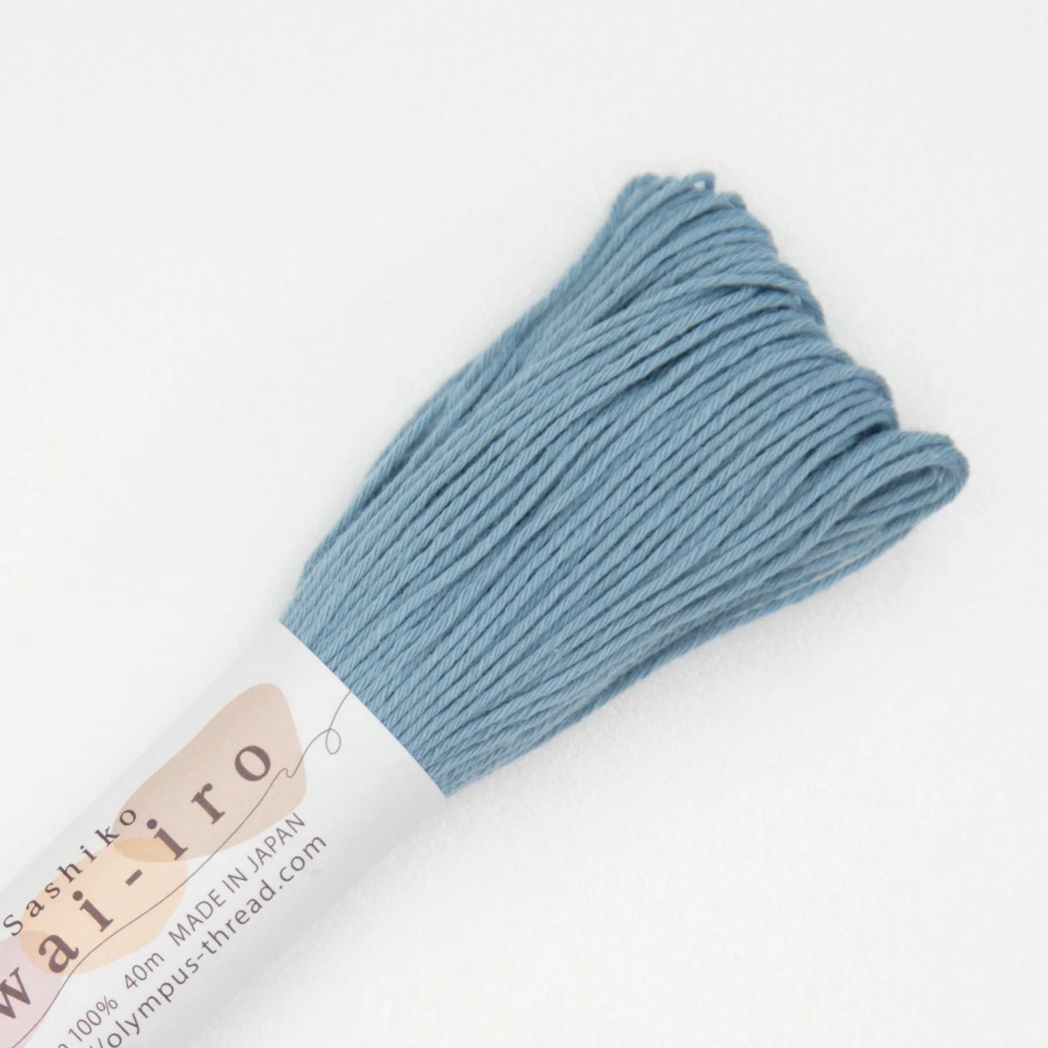 Sashiko Thread A-9-Smoky Blue - Sashiko Awai Iro - 40m