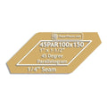 Acrylic Template - 1 1/2" 45 Degree Parellelogram - 1/4" Windowed