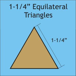 Acrylic Template - 1" Equilateral Triangle - 1/4" Windowed