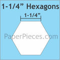 Acrylic Template - 1" Hexagons - 1/4" Windowed