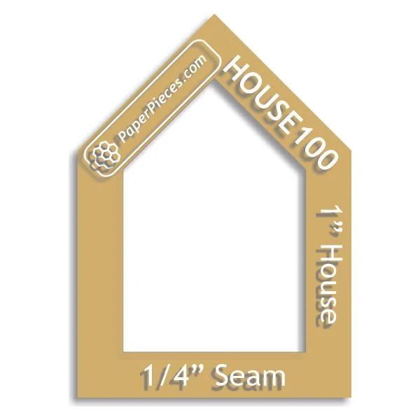 Acrylic Template - 1" House - 1/4" Windowed