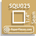 Acrylic Template - 1" Square - 1/4" Windowed