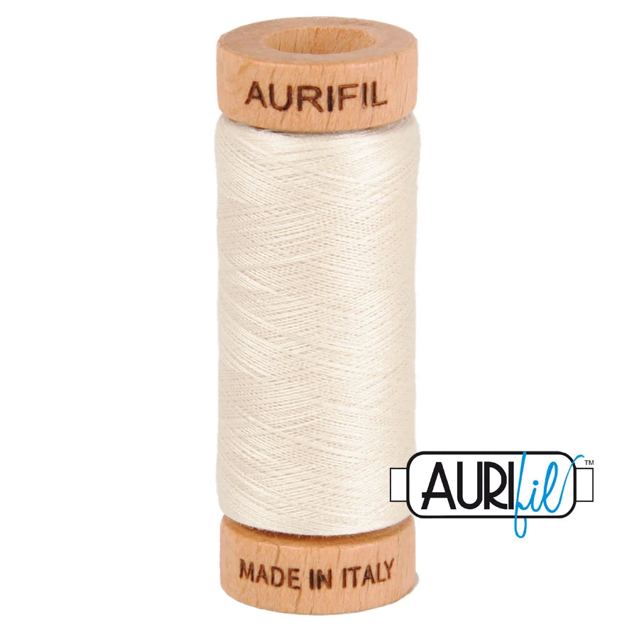 Aurifil - Mako 80wt 2309 Silver White - Small Spool
