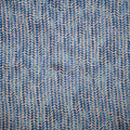 Soft Tea Pink Rayon with Blue Chevron Print
