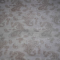 Beige tone on tone paisley print on light cotton