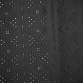 Deep dark chocolate eyelet embroidered cotton lawn