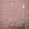 Blush pink soft cotton silk eyelet emroidery fabric
