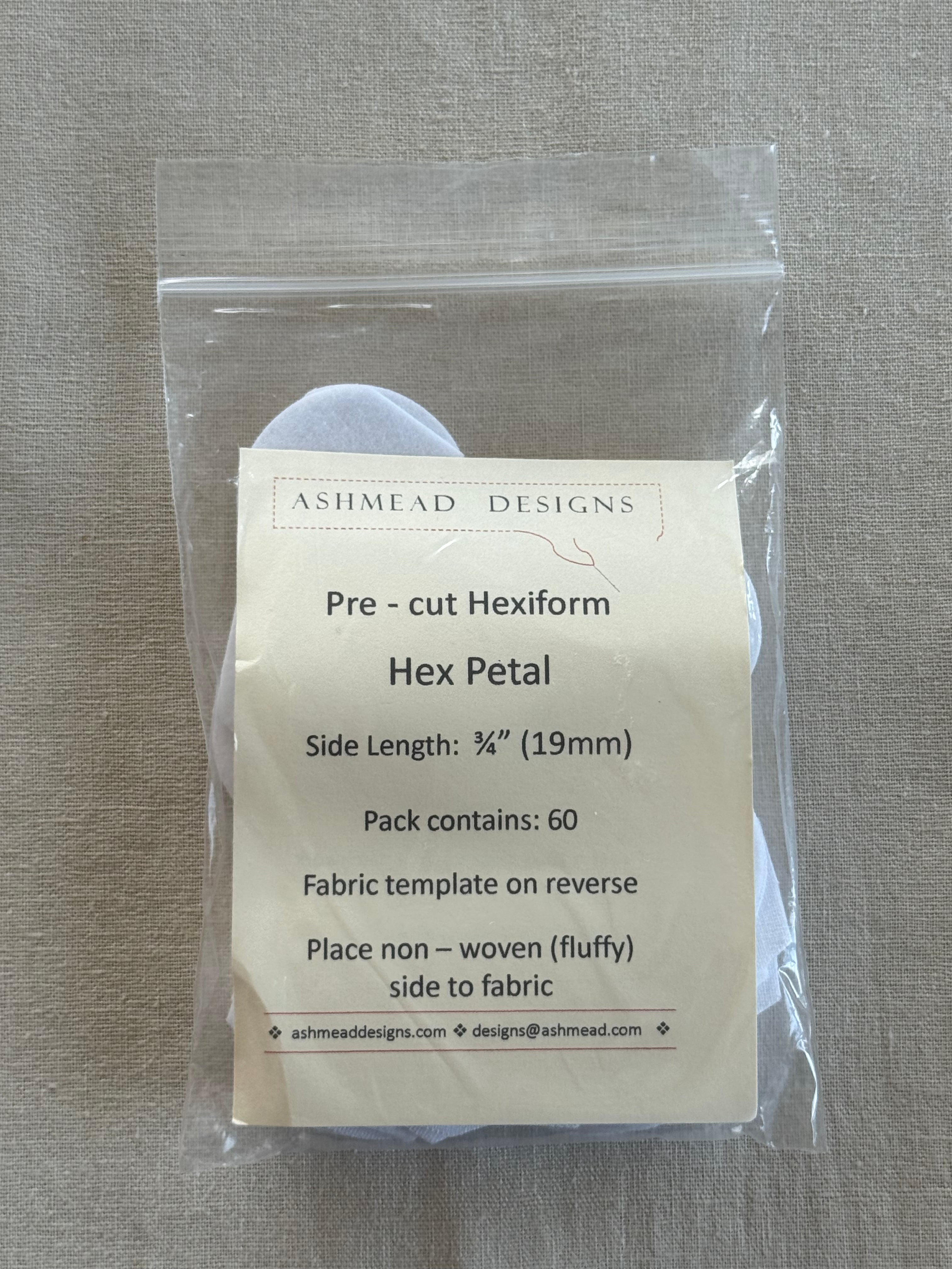 Hexiform Precut - Hex Petals - 3/4" - pack of 60