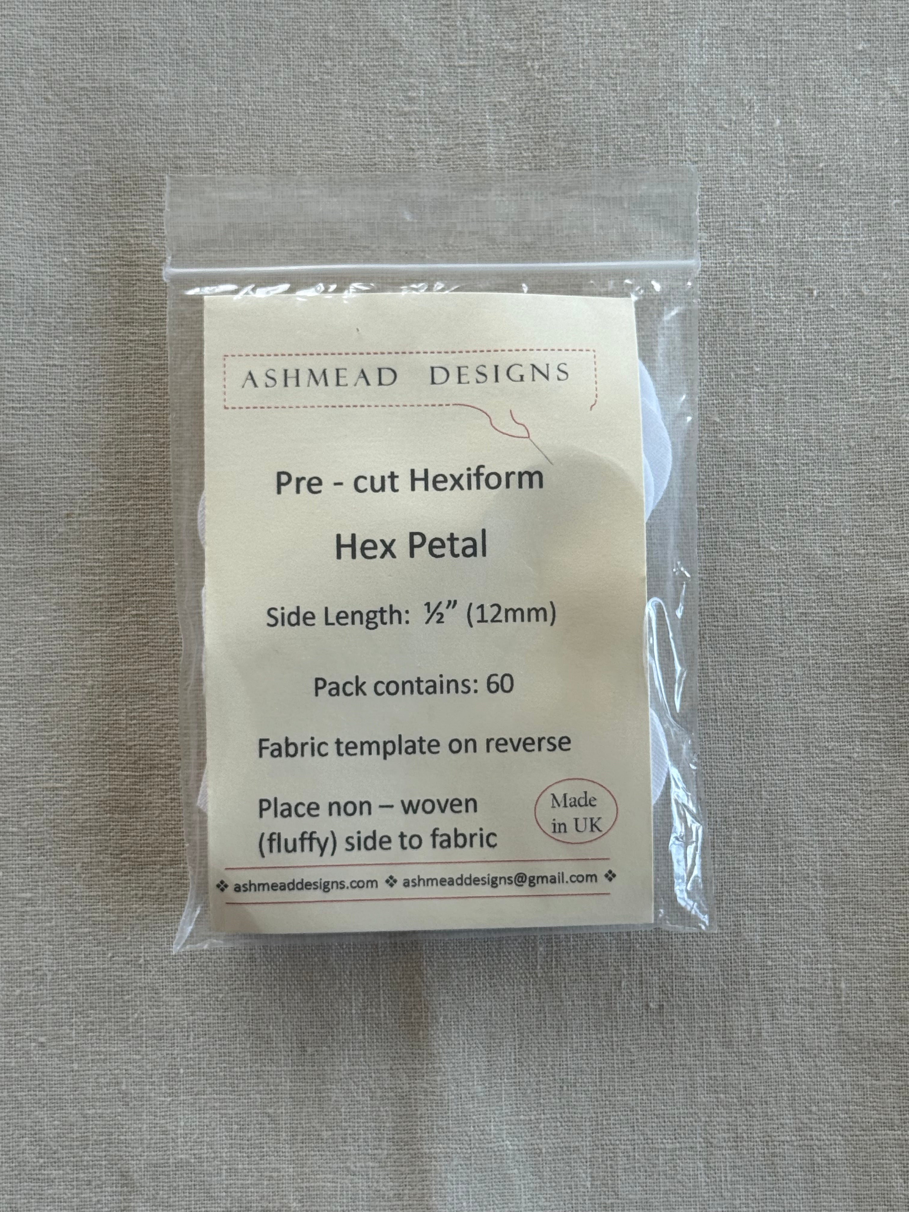 Hexiform Precut - Hex Petals - 1/2" - pack of 60