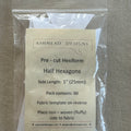 Hexiform Precut - Half Hexagons - 1" - pack of 60