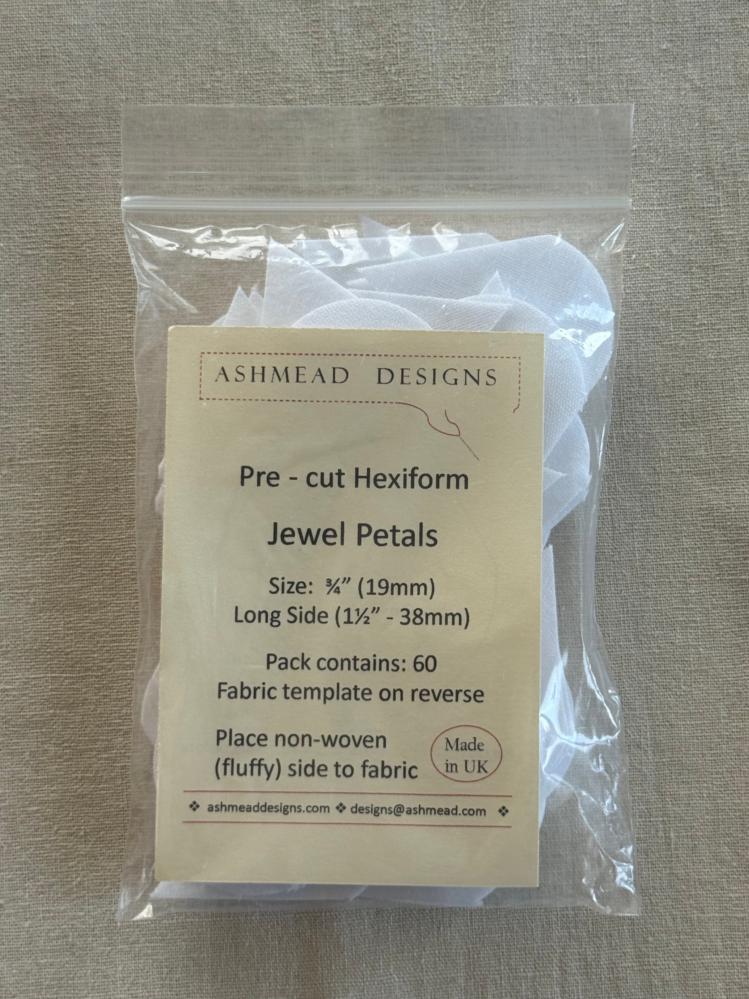 Hexiform Precut - Jewel Petals - 3/4" - pack of 60