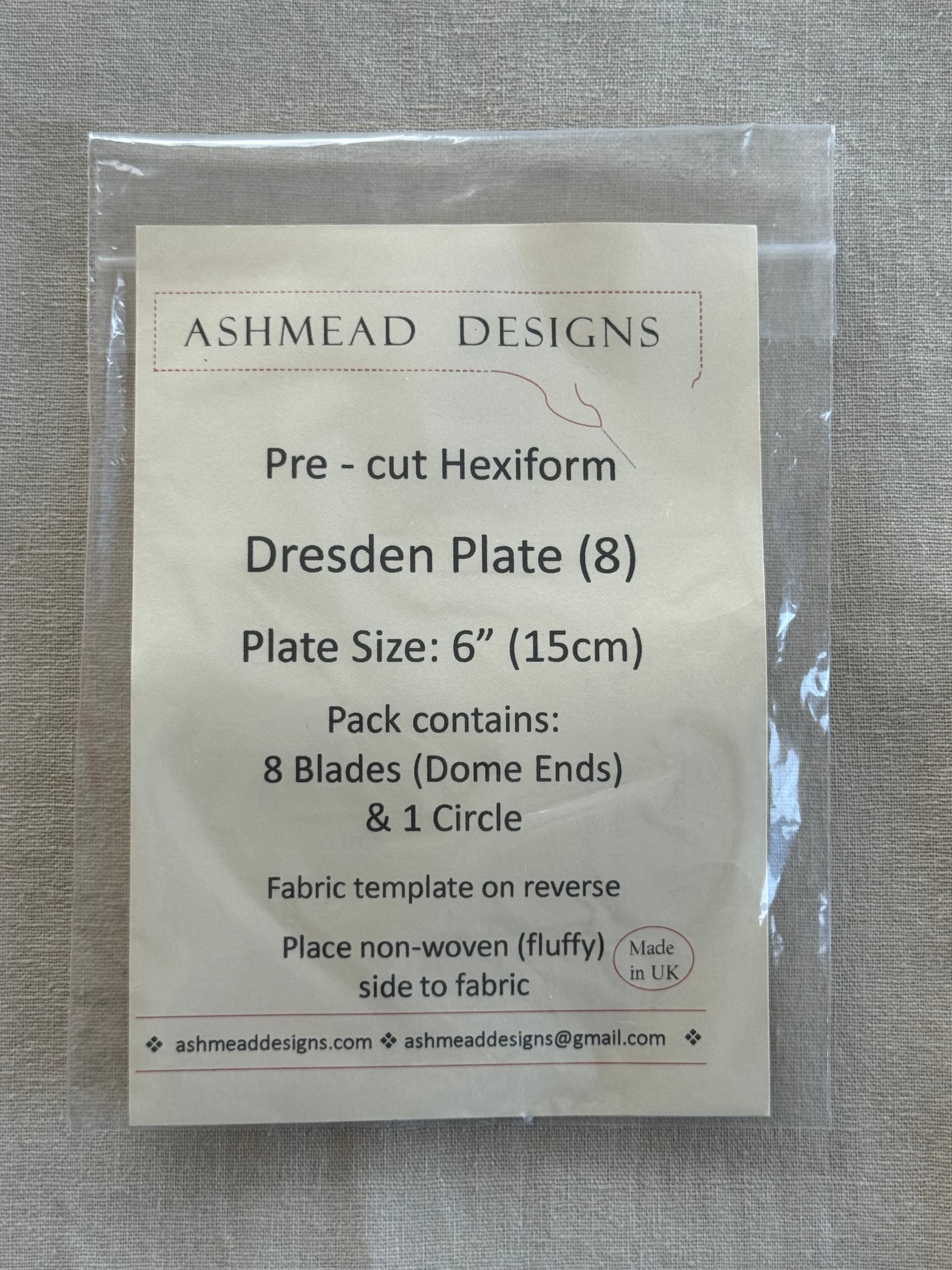 Hexiform Precut - 6" Dresden Plate - 8 Blades - Round Top 1"
