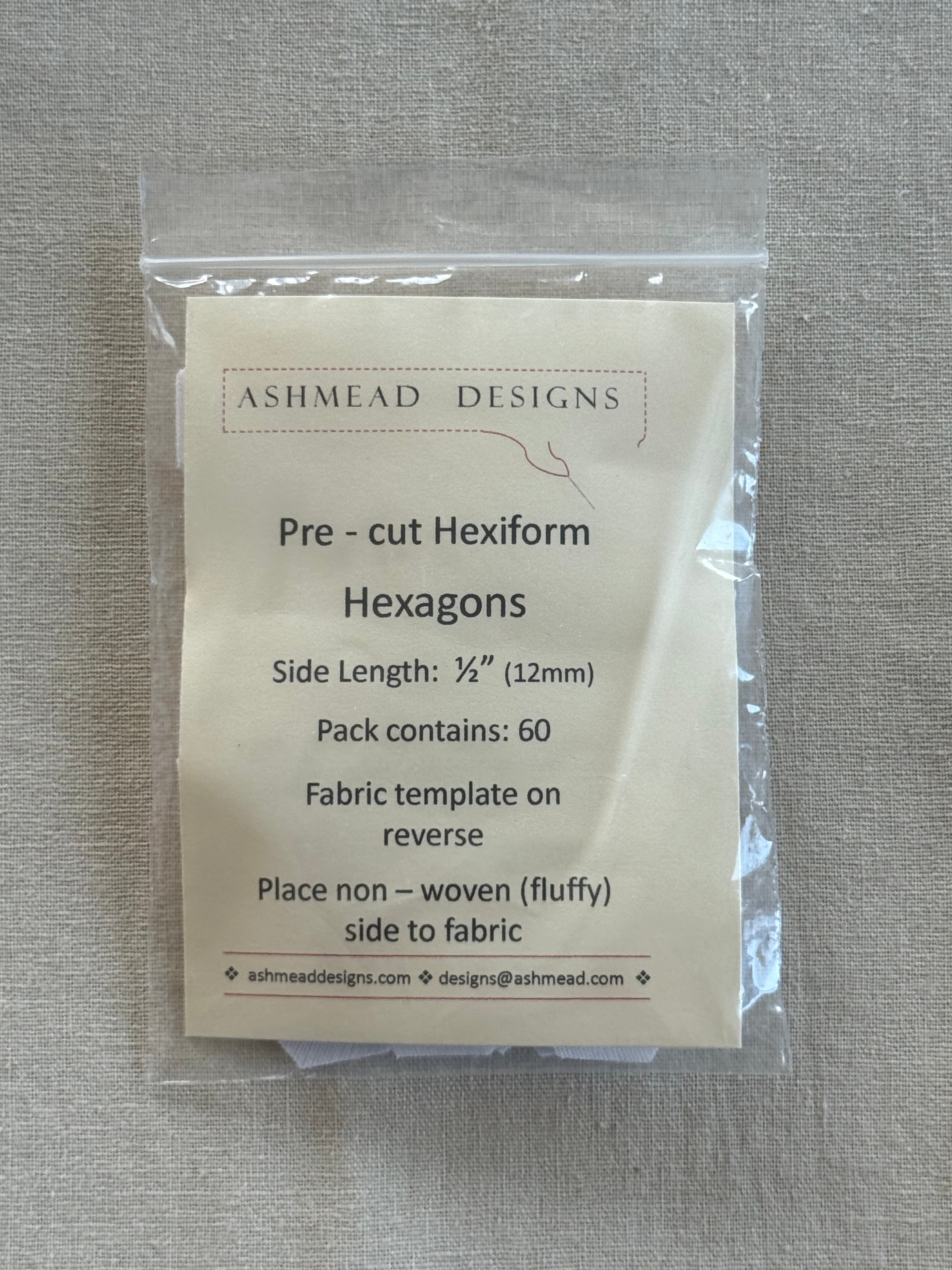 Hexiform Precut - Hexagons - 1/2" - pack of 60