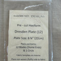 Hexiform Precut - 6" Dresden Plate - 12 Blades - Round Top 1"