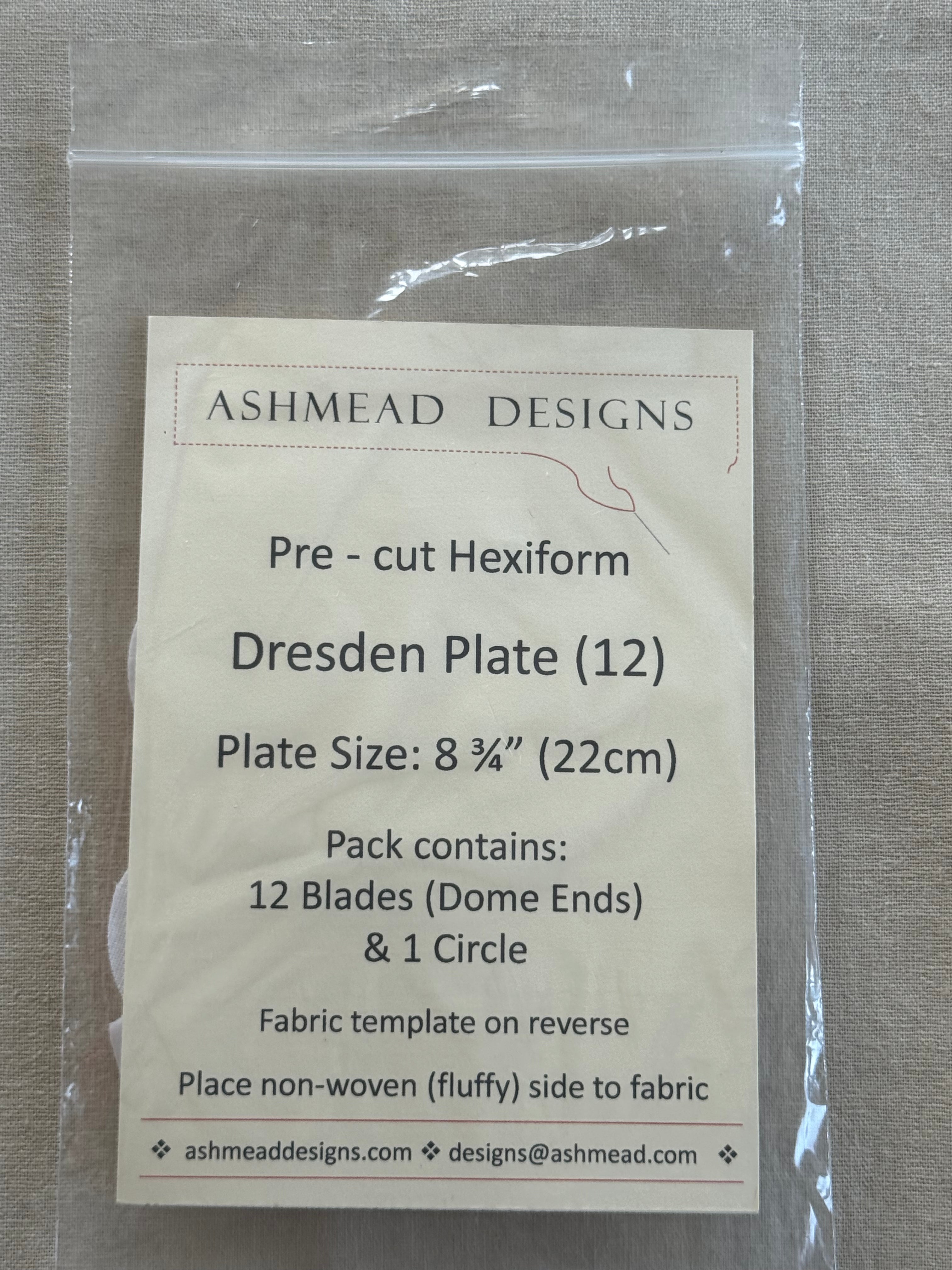 Hexiform Precut - 6" Dresden Plate - 12 Blades - Round Top 1"