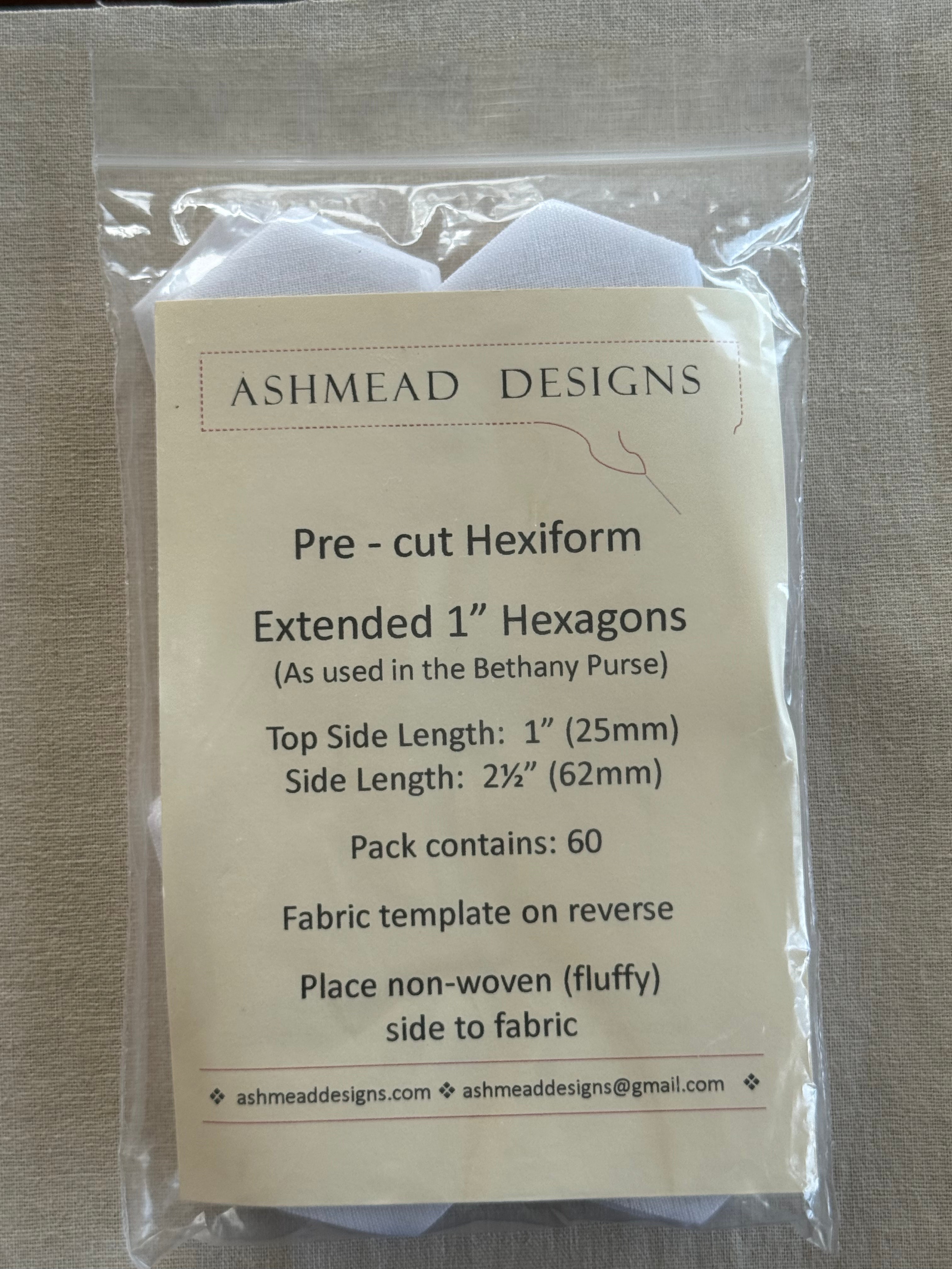 Hexiform Precut - Extended Hexagons - 1" - pack of 60