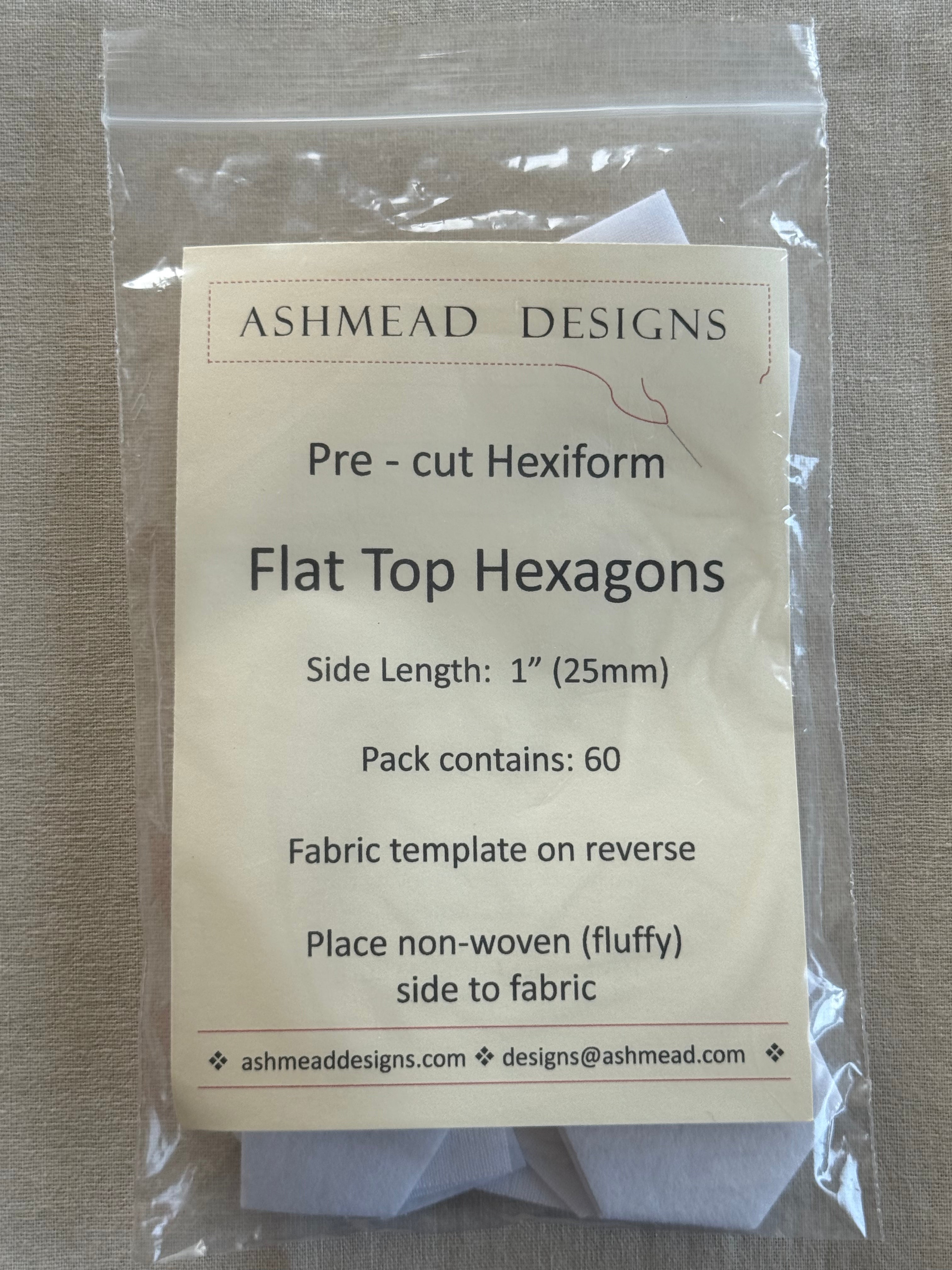 Hexiform Precut - Flat Top Hexagons - 1" - pack of 60