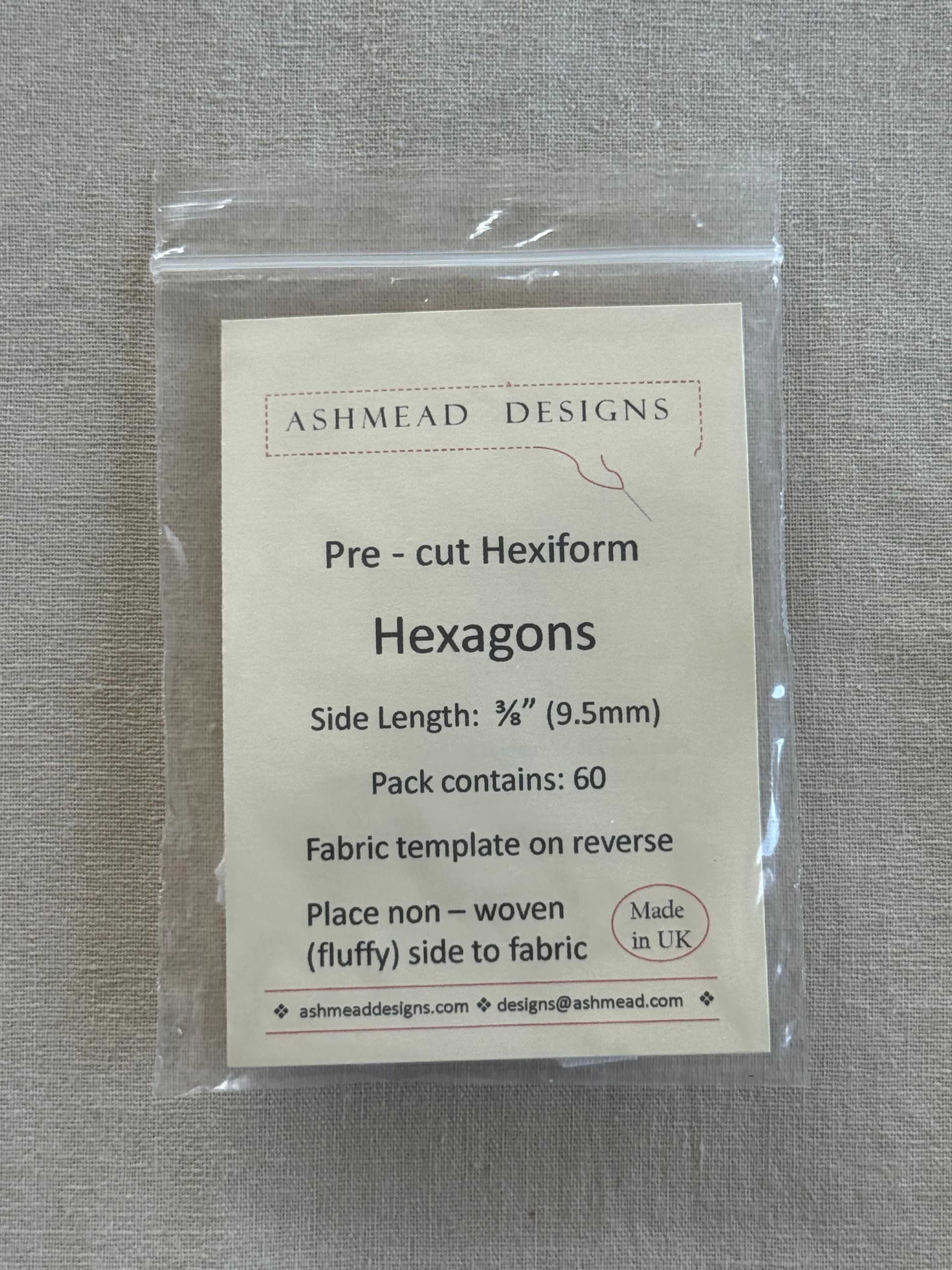 Hexiform Precut - Hexagons - 3/8" - pack of 60