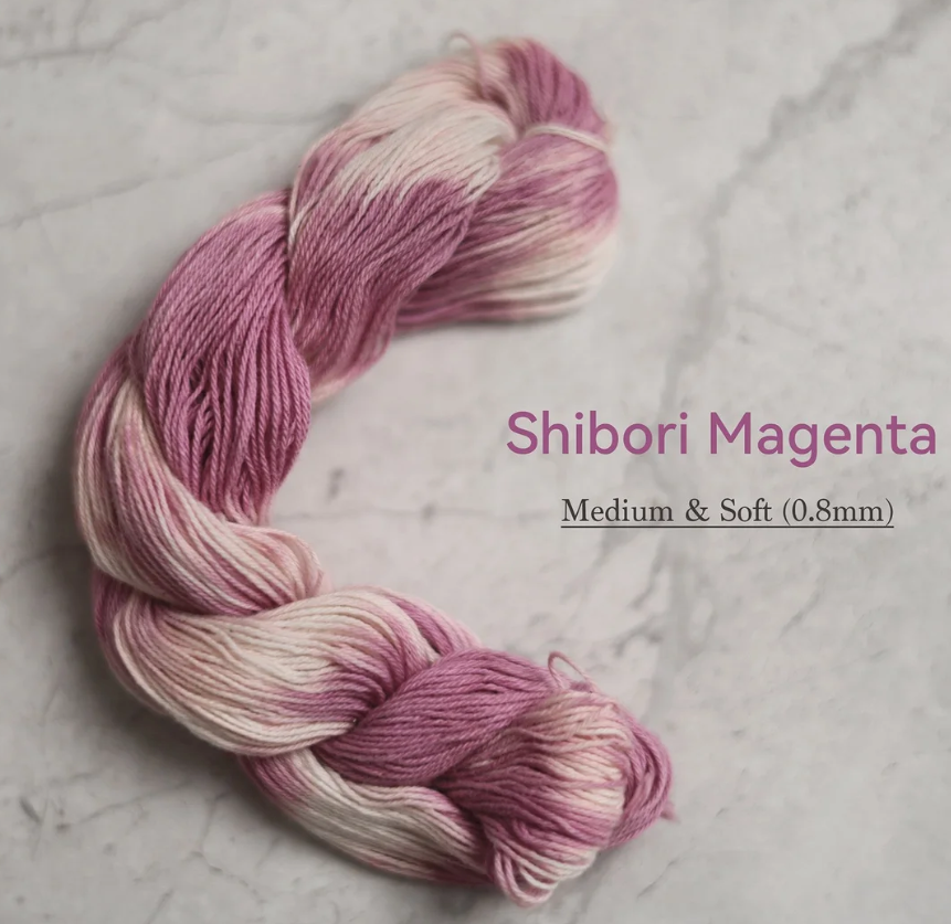 Sashiko Thread - Shibori Magenta - 110m - plant-dyed hand dyed