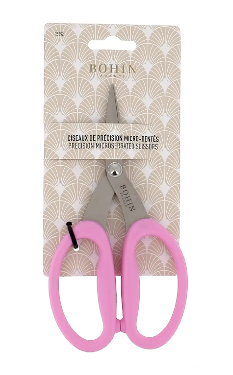 Micro Serrated Scissors - Pink 6.75" - Bohin
