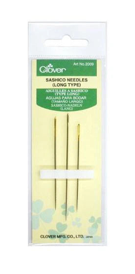 Clover Long Type Sashiko Hand Sewing Needles 3 Sizes / 3 Needles