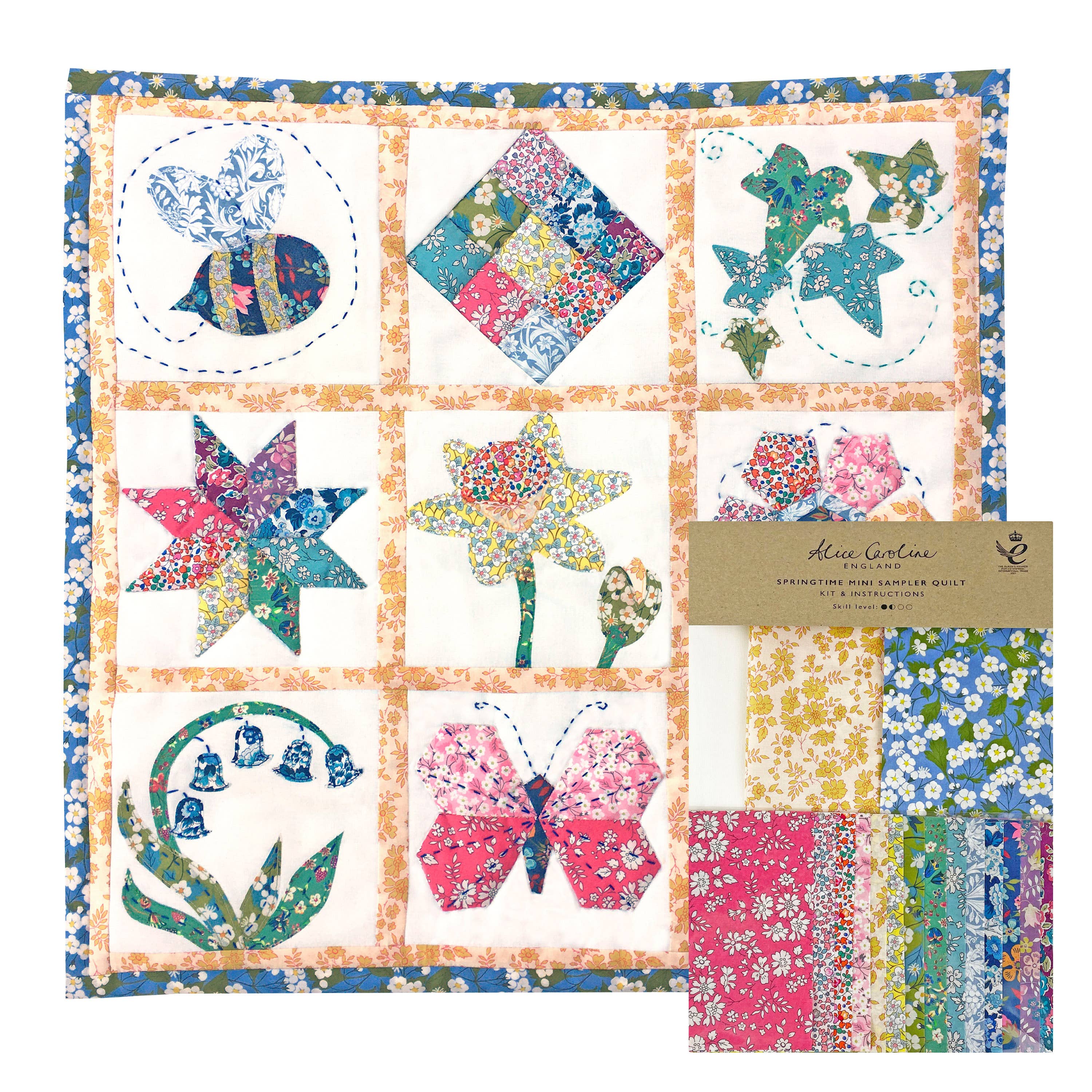 Liberty Tana Lawn® Fabric Springtime Mini Sampler Quilt Kit